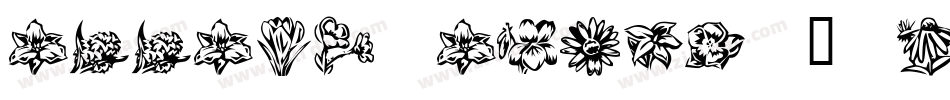 Doodle Dings 2 Retro Flowers字体转换